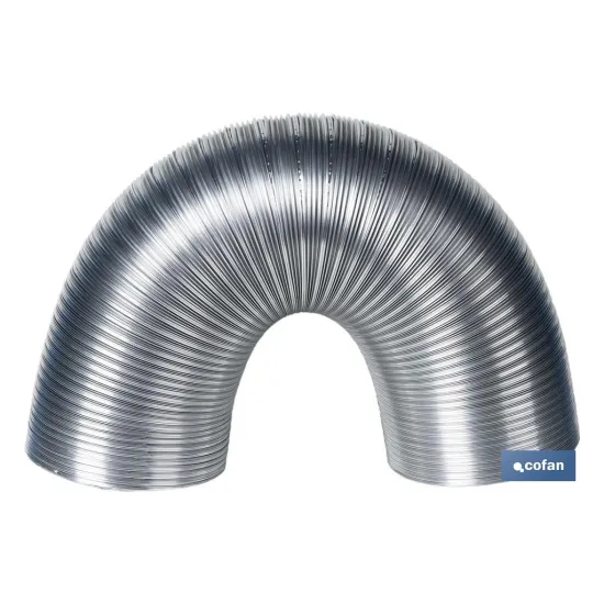TUBO FLEXIBLE SEMIRRÍGIDO ALUMINIO Ø80 MM X 1,5 M (PACK: 1 UDS) - Almacén de Ferretería Acor