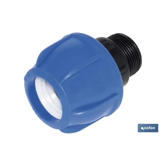 ENLACE ROSCA MACHO PP PN16 50 X 2  VENTA UNITARIA (PACK: 1 UDS) - Almacén de Ferretería Acor