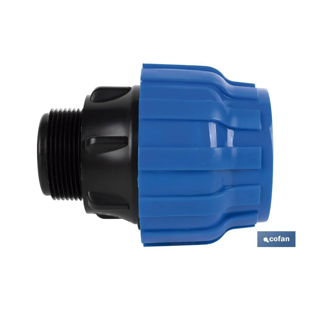 ENLACE ROSCA MACHO PP PN16 63 X 2 (PACK: 3 UDS) - Almacén de Ferretería Acor