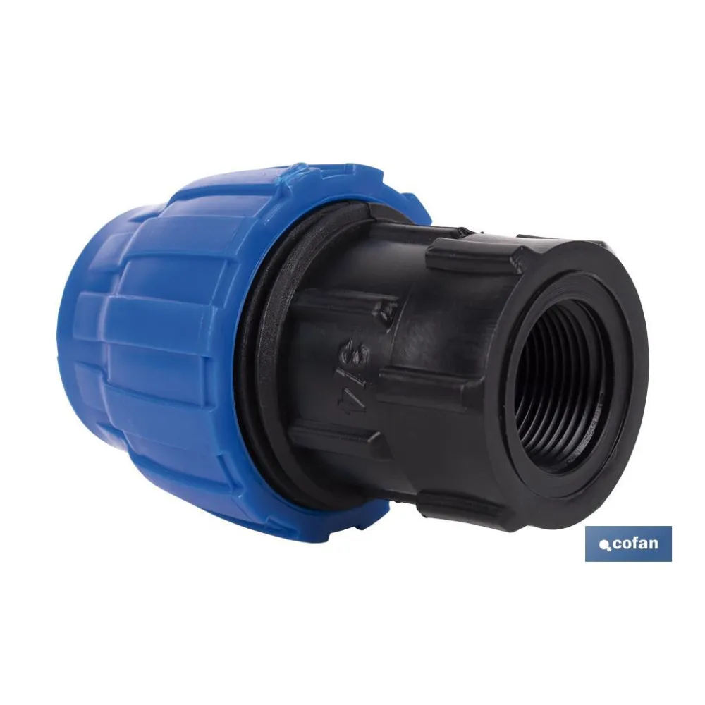 ENLACE ROSCA HEMBRA PP PN16 20 X 1/2 (PACK: 25 UDS) - Almacén de Ferretería Acor