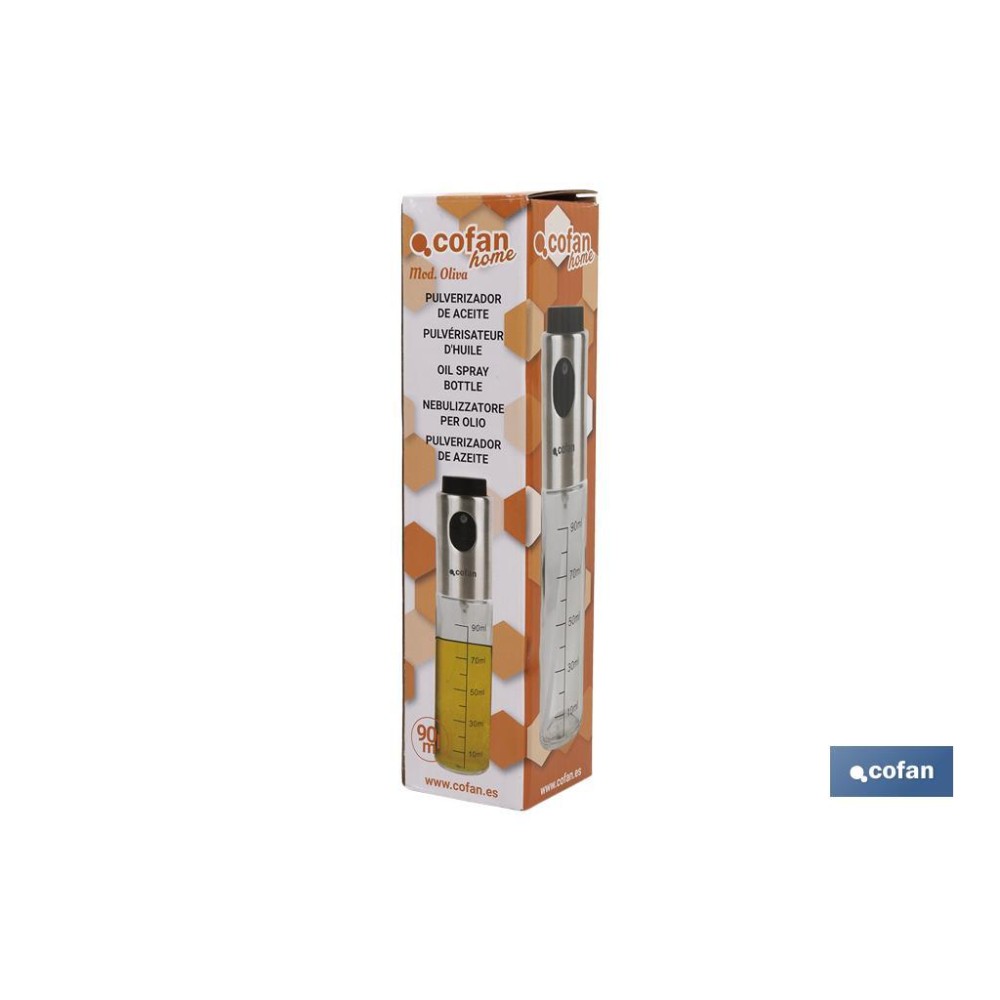 PULVERIZADOR DE ACEITE 90 ml MODELO OLIVA 18 x 4 cm