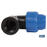 CODO 90° ROSCA HEMBRA PP PN16 20 X 1/2 (PACK: 25 UDS) - Almacén de Ferretería Acor