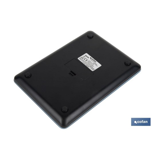 BÁSCULA DE COCINA DIGITAL 10 KG COLOR AZUL