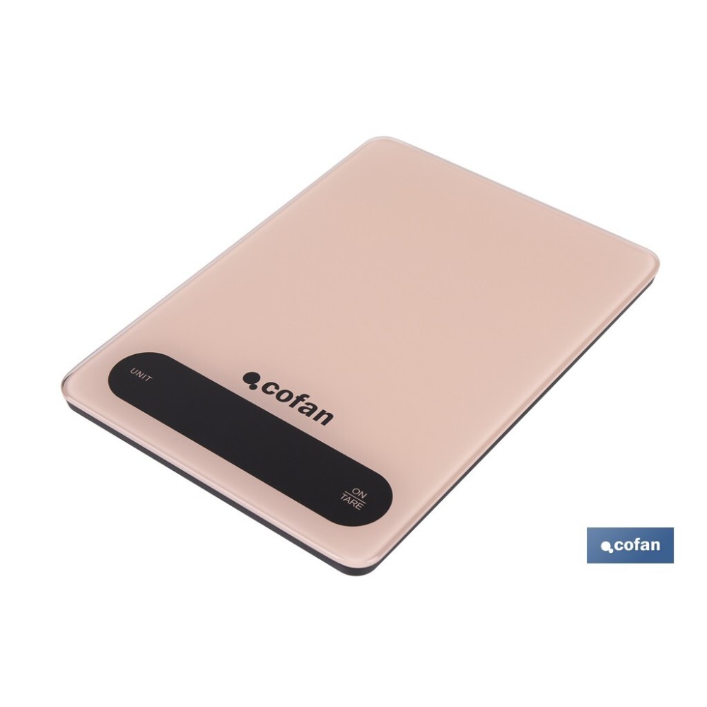 BÁSCULA DE COCINA DIGITAL 10 KG COLOR NARANJA PASTEL