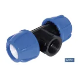 TE 90° ROSCA HEMBRA PP PN16 20 X 1/2 X 20 (PACK: 25 UDS) - Almacén de Ferretería Acor