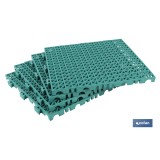 SET DE 4 UDS. LOSETA ALVEOLADA VERDE DE PVC 33 X 33 X 2 CM