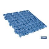 SET DE 4 UDS. LOSETA ALVEOLADA AZUL DE PVC 33 X 33 X 2 CM