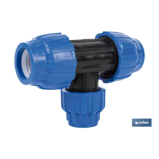 TE 90° REDUCIDA PP PN16 25 X 20 X 25 (PACK: 20 UDS) - Almacén de Ferretería Acor