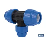 TE 90° REDUCIDA PP PN16 40 X 32 X 40 (PACK: 5 UDS) - Almacén de Ferretería Acor