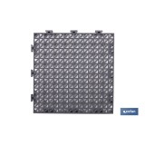 SET DE 4 UDS. LOSETA ALVEOLADA GRIS OSCURO DE PVC 33 X 33 X 2 CM