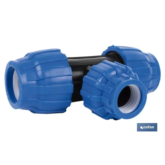 TE 90° REDUCIDA PP PN16 90 X 75 X 90 (PACK: 1 UDS) - Almacén de Ferretería Acor