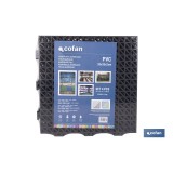 SET DE 4 UDS. LOSETA ALVEOLADA GRIS OSCURO DE PVC 33 X 33 X 2 CM
