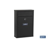BUZÓN CORREO EXTERIOR NEGRO MODELO LETTER 320x215x85mm