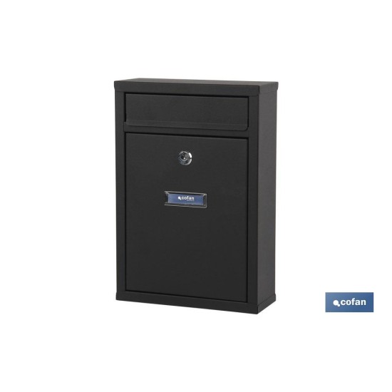 BUZÓN CORREO EXTERIOR NEGRO MODELO LETTER 320x215x85mm
