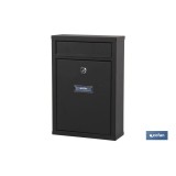 BUZÓN CORREO EXTERIOR NEGRO MODELO LETTER 320x215x85mm