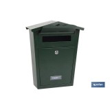 BUZÓN CORREO EXTERIOR VERDE MODELO GARDEN 360x290x105mm