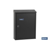 BUZÓN CORREO EXTERIOR NEGRO MODELO POST 385x290x100mm