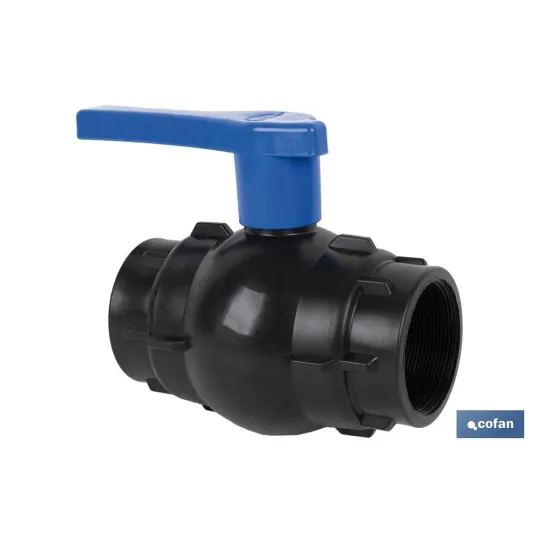 VÁLVULA DE BOLA ROSCA H-H PP PN16 1/2 x 1/2 (PACK: 20 UDS) - Almacén de Ferretería Acor