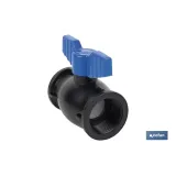 VÁLVULA DE BOLA ROSCA H-H PP PN16 1 1/4 x 1 1/4 VENTA UNITARIA (PACK: 1 UDS) - Almacén de Ferretería Acor