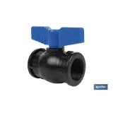 VÁLVULA DE BOLA ROSCA H-H PP PN16 1 1/2 x 1 1/2 (PACK: 1 UDS) - Almacén de Ferretería Acor