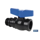 VÁLVULA DE BOLA ROSCA M-H PP PN16 1 1/2 x 1 1/2 (PACK: 1 UDS) - Almacén de Ferretería Acor