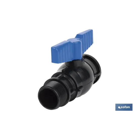 VÁLVULA DE BOLA ROSCA M-H PP PN16 1 1/2 x 1 1/2 (PACK: 1 UDS) - Almacén de Ferretería Acor