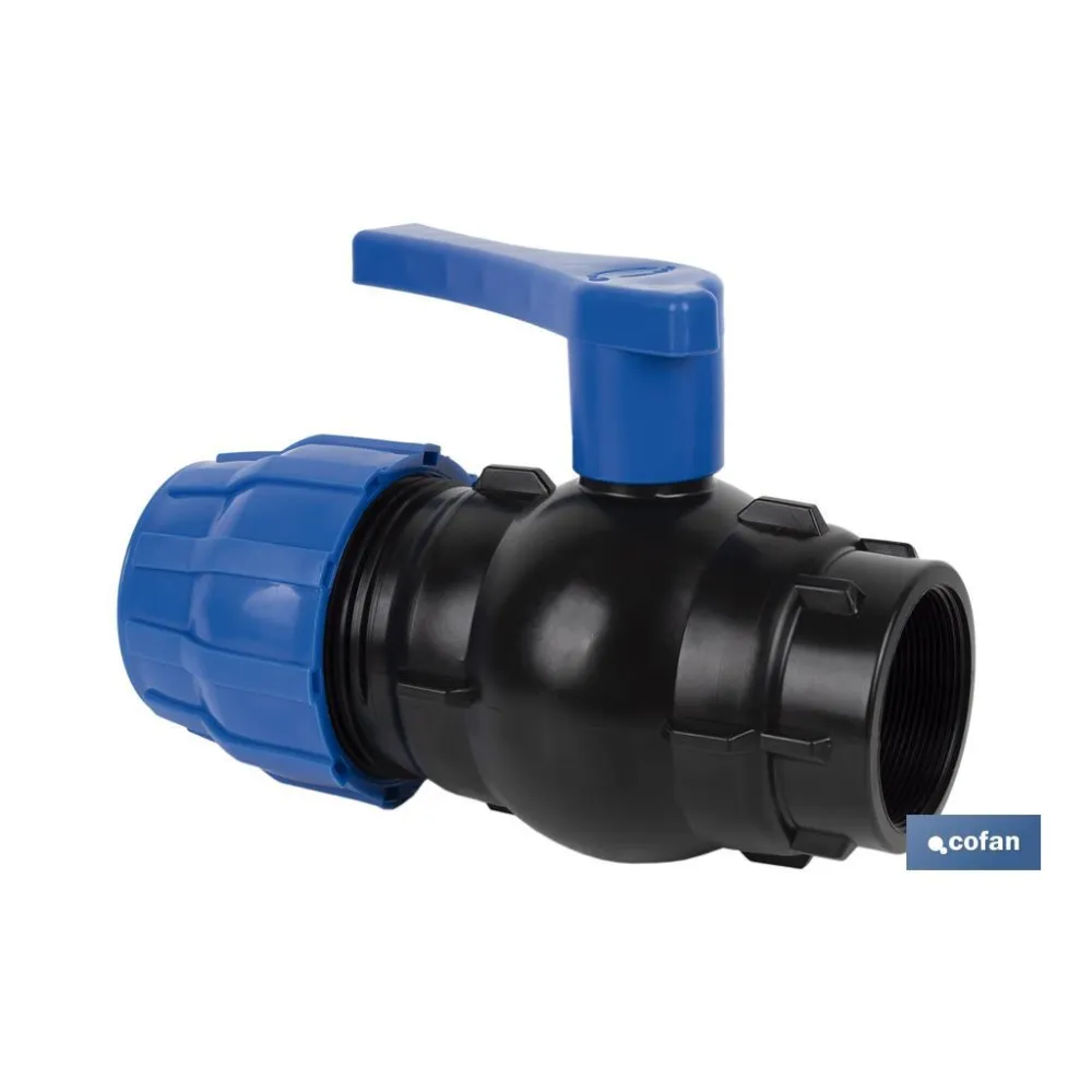 ENLACE VÁLVULA DE BOLA ROSCA HEMBRA PP PN16 20 x 1/2 (PACK: 20 UDS) - Almacén de Ferretería Acor