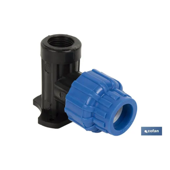 CODO 90° GRIFO ROSCA HEMBRA PP PN16 20 x 3/4 VENTA UNITARIA (PACK: 1 UDS) - Almacén de Ferretería Acor