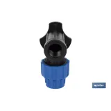 CODO 90° GRIFO ROSCA HEMBRA PP PN16 25 x 1/2 (PACK: 10 UDS) - Almacén de Ferretería Acor