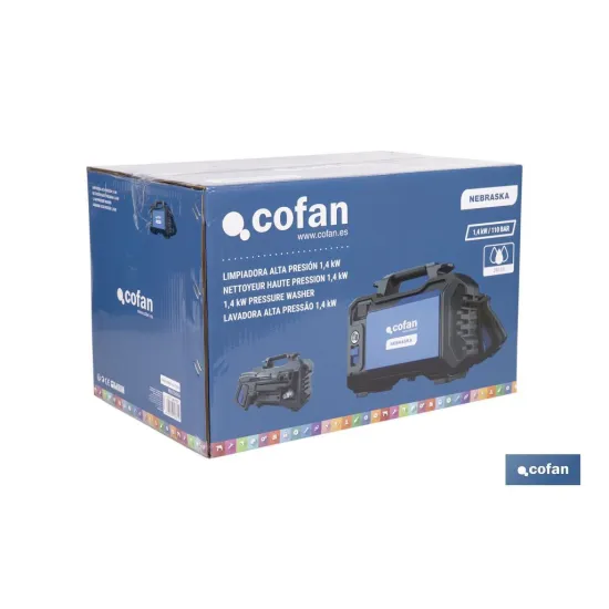 LIMPIADORA ALTA PRESIÓN MODELO NEBRASKA 1,4 Kw 5 M MANGUERA (PACK: 1 UDS) - Almacén de Ferretería Acor