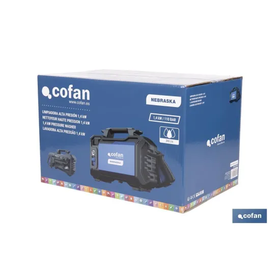 LIMPIADORA ALTA PRESIÓN MODELO NEBRASKA 1,4 Kw 5 M MANGUERA (PACK: 1 UDS) - Almacén de Ferretería Acor