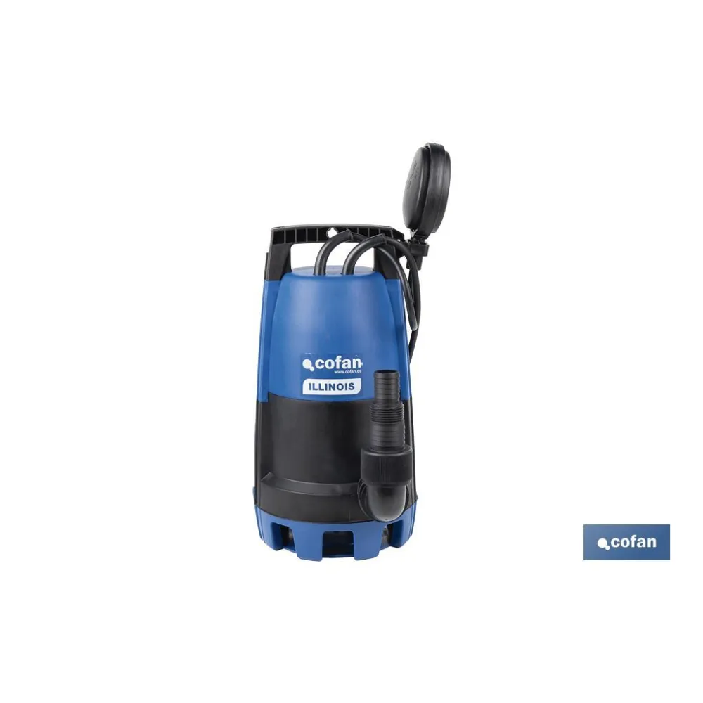 ELECTROBOMBA SUMERGIBLE MODELO ILLINOIS 900 W 10 M CABLE CAUDAL 18.000 L/H (PACK: 1 UDS) - Almacén de Ferretería Acor