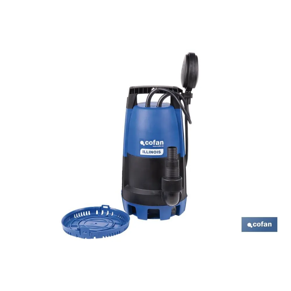 ELECTROBOMBA SUMERGIBLE MODELO ILLINOIS 900 W 10 M CABLE CAUDAL 18.000 L/H (PACK: 1 UDS) - Almacén de Ferretería Acor