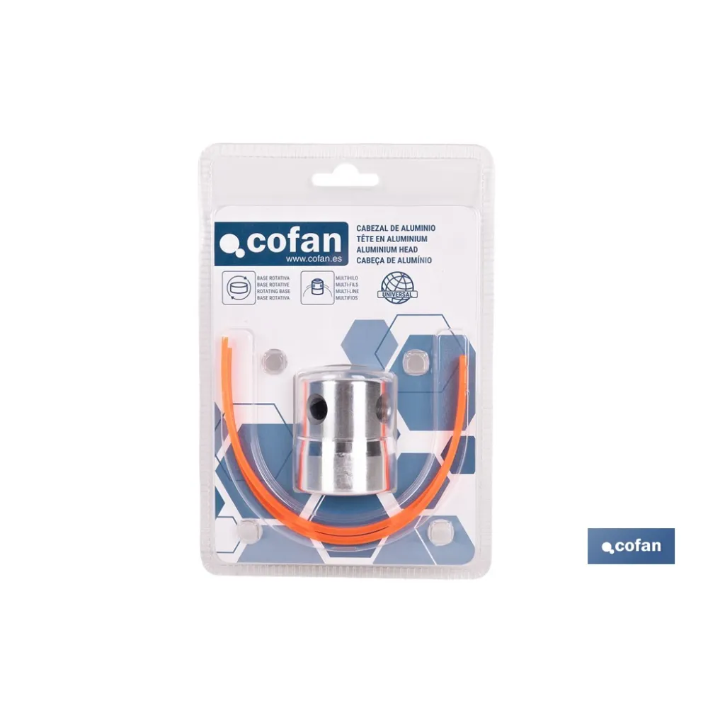 CABEZAL MULTIHILO DE ALUMINIO PARA DESBROZADORA (PACK: 1 UDS) - Almacén de Ferretería Acor