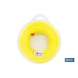 HILO CUADRADO DE NYLON PARA DESBROZADORA 42 M X 3 MM (PACK: 1 UDS) - Almacén de Ferretería Acor