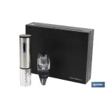 SET CATA VINO+SACACORCHOS ELECTRIC MODELO SYRAH (PACK: 1 UDS) - Almacén de Ferretería Acor