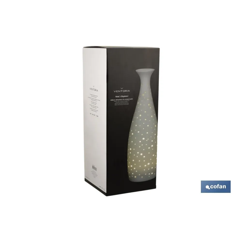 DIFUSOR/HUMIDIFIC. AROMATERAPIA 110 ml MODELO ELEGANCE (PACK: 1 UDS) - Almacén de Ferretería Acor