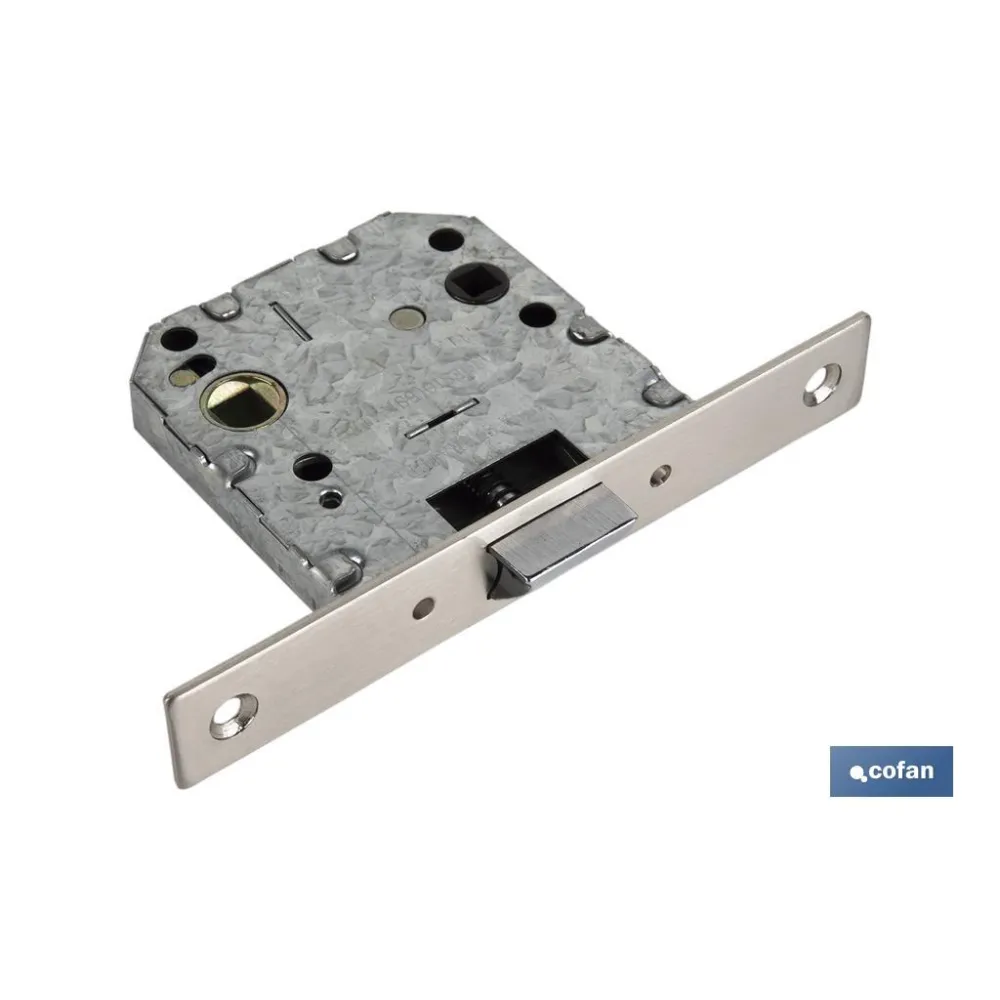 Picaporte embutir cuadrado D47 E50 Niquel (P/Madera) (PACK: 10 UDS) - Almacén de Ferretería Acor