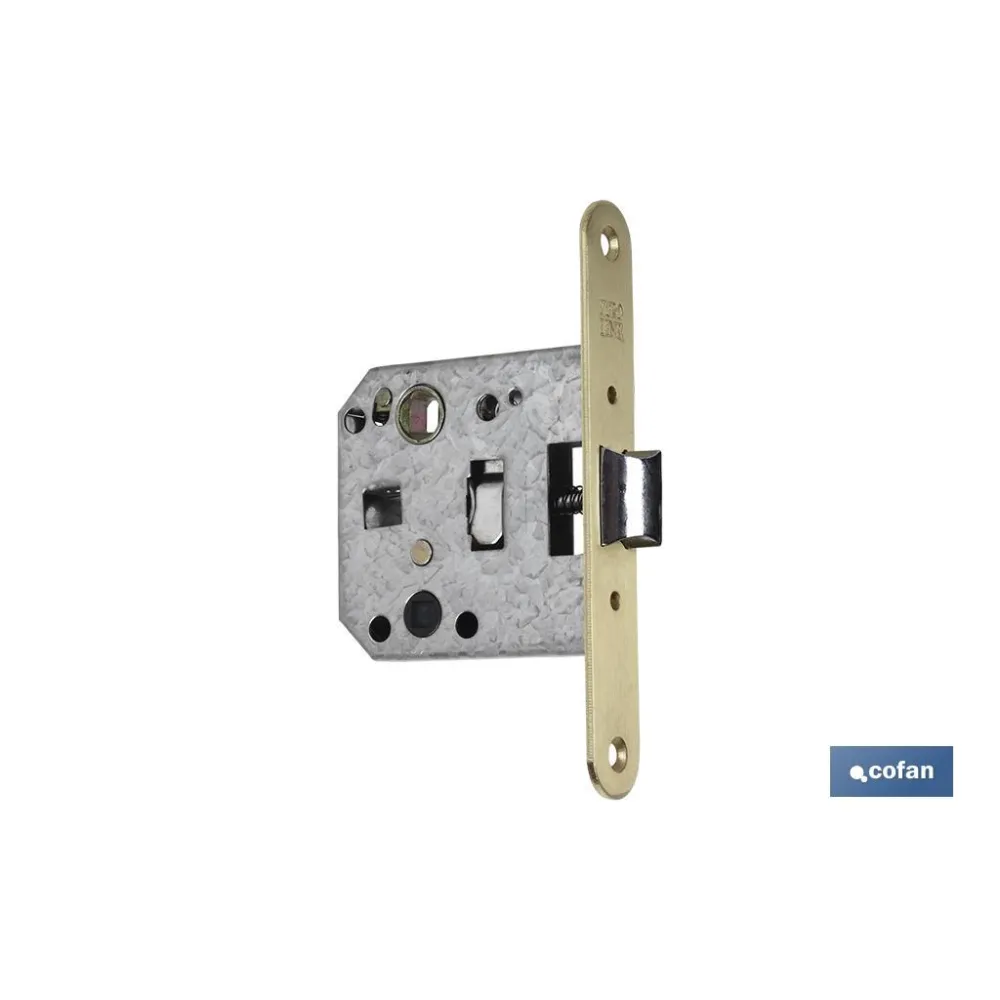 PICAPORTE DE EMBUTIR REDONDO DE LATÓN D47 E50 (PUERTAS DE MADERA) VENTA UNITARIA (PACK: 1 UDS) - Almacén de Ferretería Acor