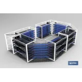 BANDEJA 1000X400 MM + 2 CARTELAS 400 MM CON TOPE TRASERO (PACK: 1 UDS) - Almacén de Ferretería Acor