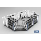 MARCO ALTO MOSTRADOR SENCILLO SIN LATERAL DE CHAPA 525 X 1060 MM (PACK: 1 UDS) - Almacén de Ferretería Acor