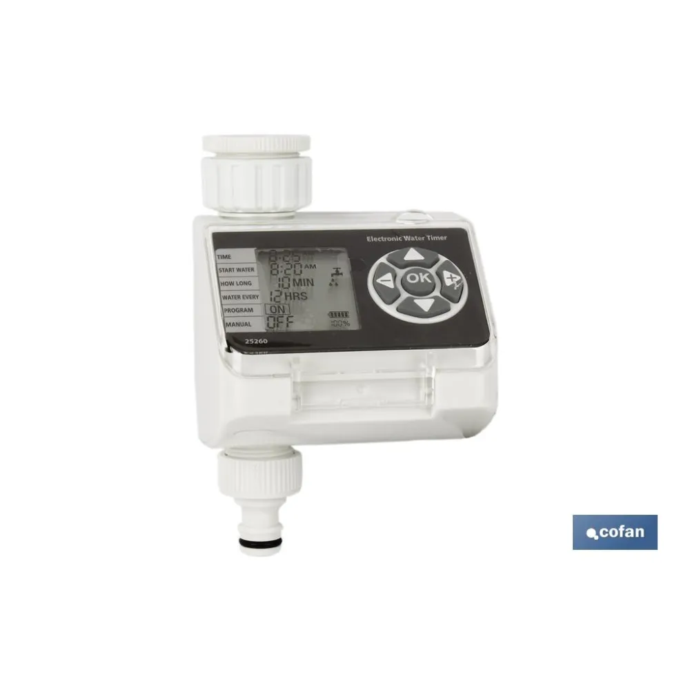 TEMPORIZADOR DE RIEGO ELECTRÓNICO (PACK: 1 UDS) - Almacén de Ferretería Acor