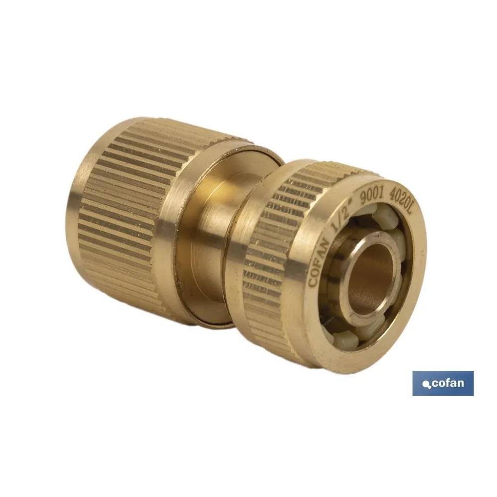 CONECTOR MANGUERA LATÓN 1/2 - 5/8 (13-15 mm) (PACK: 1 UDS) - Almacén de Ferretería Acor
