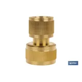 CONECTOR MANGUERA LATÓN 3/4 (19 mm) (PACK: 1 UDS) - Almacén de Ferretería Acor