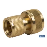 CONECTOR MANGUERA LATÓN 3/4 (19 mm) (PACK: 1 UDS) - Almacén de Ferretería Acor