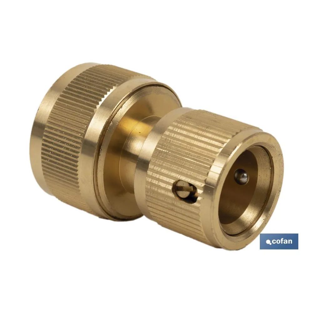 CONECTOR MANGUERA LATÓN 3/4 (19 mm) (PACK: 1 UDS) - Almacén de Ferretería Acor