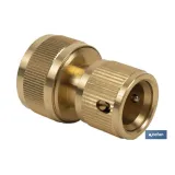 CONECTOR MANGUERA LATÓN 3/4 (19 mm) (PACK: 1 UDS) - Almacén de Ferretería Acor