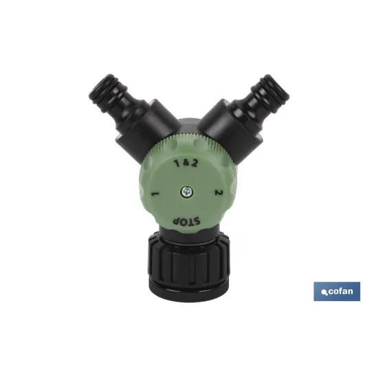 COLECTOR DE RIEGO 2 SALIDAS (PACK: 1 UDS) - Almacén de Ferretería Acor