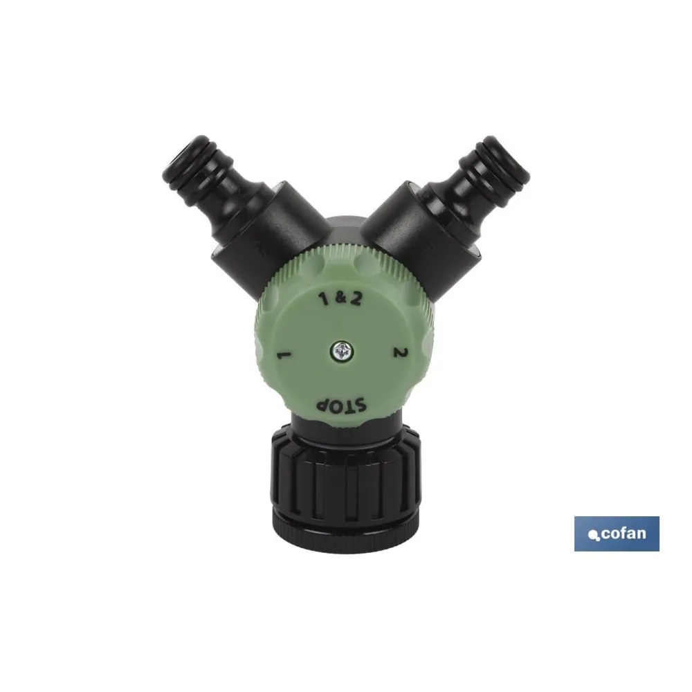 COLECTOR DE RIEGO 2 SALIDAS (PACK: 1 UDS) - Almacén de Ferretería Acor