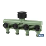 COLECTOR DE RIEGO 4 SALIDAS AJUSTABLES (PACK: 1 UDS) - Almacén de Ferretería Acor